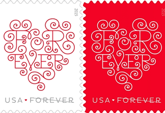 Love Forever Stamp Hearts