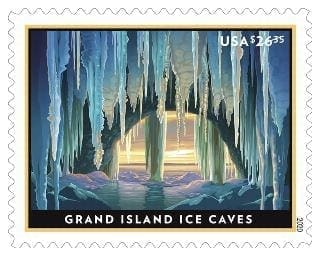 $26.35 Grand Island Ice Caves Stamp (Sheet Of 4)