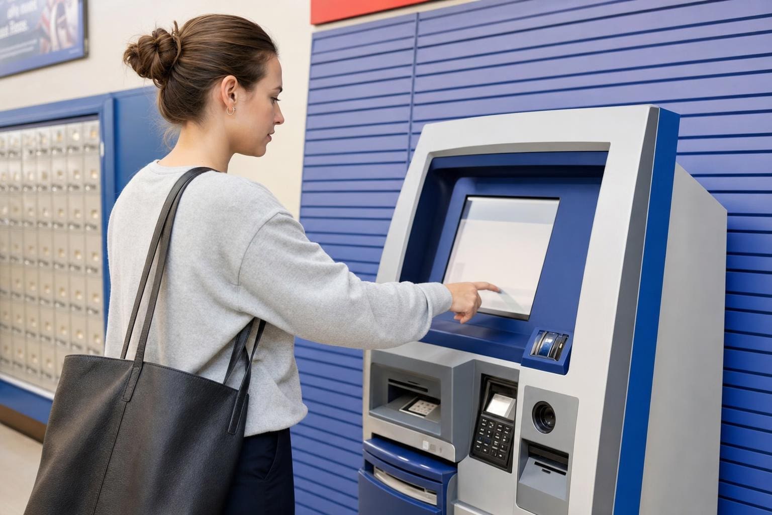 how to use the post office self-service kiosk